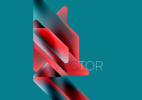 Tech minimal geometric wallpaper. Creative abstract background. Vector Illustrazione stock