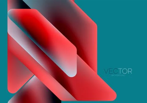 Tech minimal geometric wallpaper. Creative abstract background. Vector Illustrazione stock