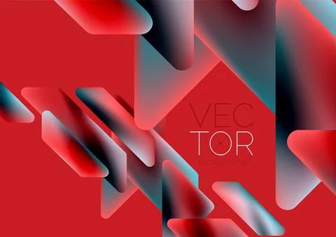 Tech minimal geometric wallpaper. Creative abstract background. Vector Illustrazione stock