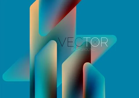 Tech minimal geometric wallpaper. Creative abstract background. Vector Illustrazione stock