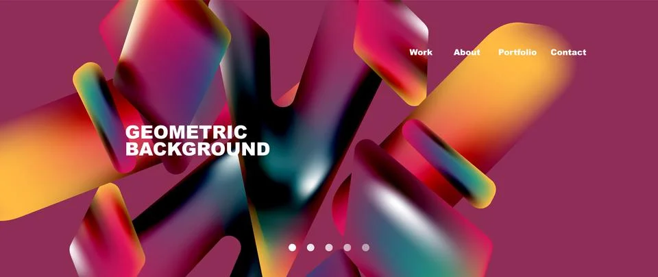 Tech minimal geometric wallpaper. Creative abstract background. Vector Illustrazione stock