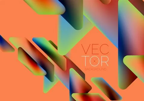 Tech minimal geometric wallpaper. Creative abstract background. Vector Illustrazione stock