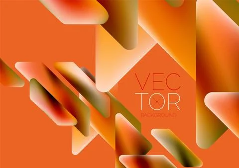 Tech minimal geometric wallpaper. Creative abstract background. Vector Illustrazione stock