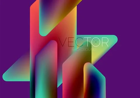 Tech minimal geometric wallpaper. Creative abstract background. Vector Stock Illustration
