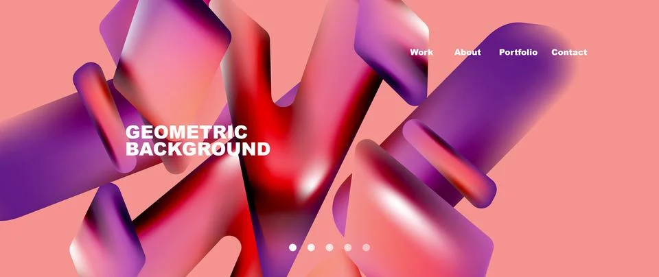 Tech minimal geometric wallpaper. Creative abstract background. Vector Illustrazione stock