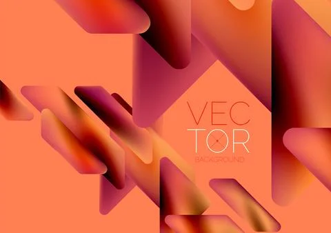 Tech minimal geometric wallpaper. Creative abstract background. Vector Illustrazione stock