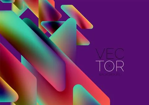 Tech minimal geometric wallpaper. Creative abstract background. Vector Illustrazione stock