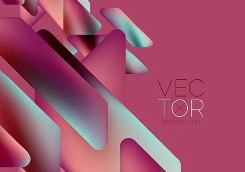 Tech minimal geometric wallpaper. Creative abstract background. Vector Illustrazione stock