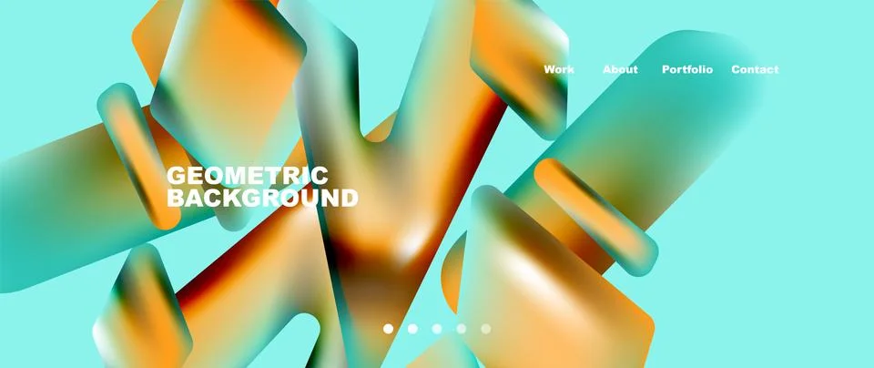 Tech minimal geometric wallpaper. Creative abstract background. Vector Illustrazione stock