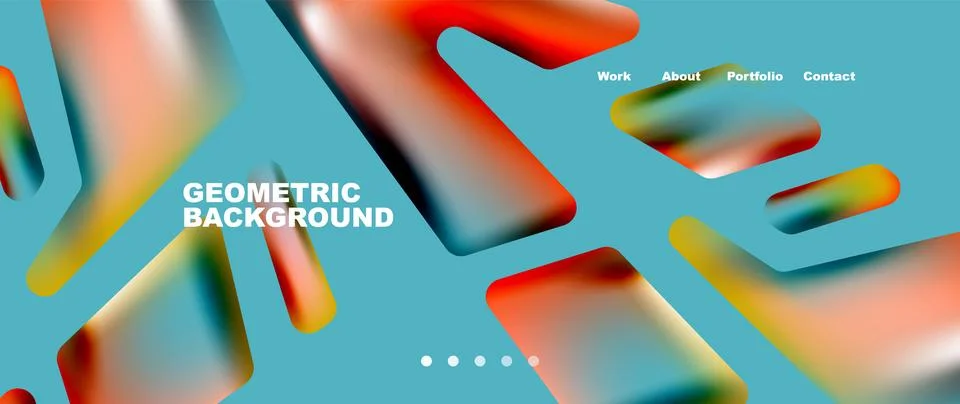 Tech minimal geometric wallpaper. Creative abstract background. Vector Illustrazione stock
