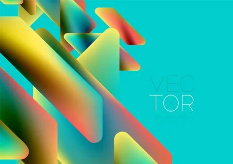 Tech minimal geometric wallpaper. Creative abstract background. Vector イラスト素材