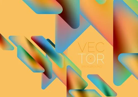Tech minimal geometric wallpaper. Creative abstract background. Vector Stock Illustration