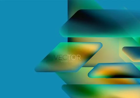 Tech minimal geometric wallpaper. Creative abstract background. Vector Illustrazione stock