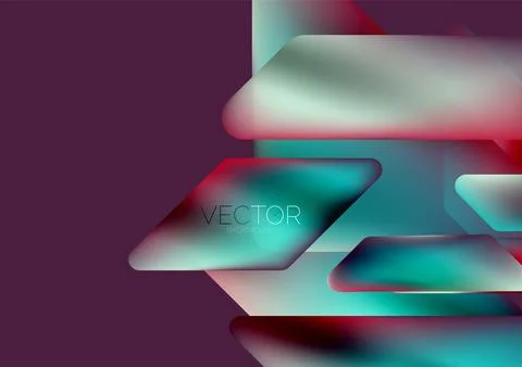 Tech minimal geometric wallpaper. Creative abstract background. Vector Illustrazione stock