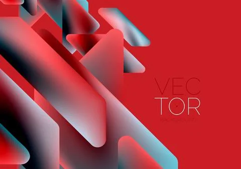 Tech minimal geometric wallpaper. Creative abstract background. Vector Illustrazione stock