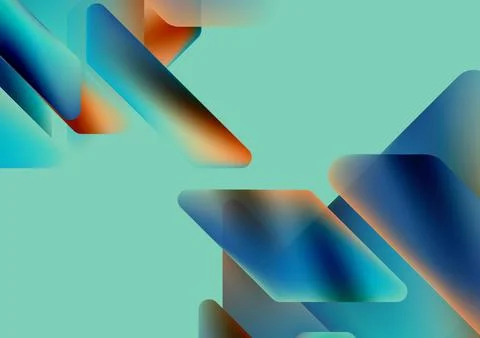 Tech minimal geometric wallpaper. Creative abstract background. Vector 库存插图