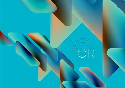 Tech minimal geometric wallpaper. Creative abstract background. Vector Stock Illustration