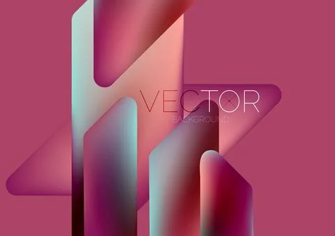 Tech minimal geometric wallpaper. Creative abstract background. Vector Stock Illustration