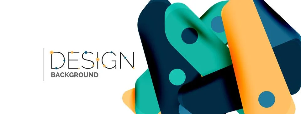 Tech minimal geometric wallpaper. Creative abstract background. Ribbon style Illustrazione stock