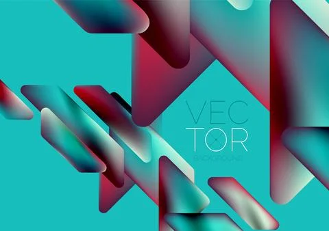 Tech minimal geometric wallpaper. Creative abstract background. Vector Stock Illustration