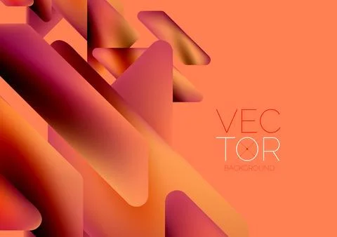 Tech minimal geometric wallpaper. Creative abstract background. Vector Illustrazione stock