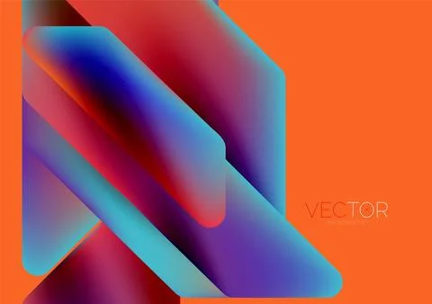 Tech minimal geometric wallpaper. Creative abstract background. Vector Stock Illustration