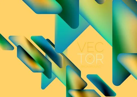 Tech minimal geometric wallpaper. Creative abstract background. Vector Stock Illustration