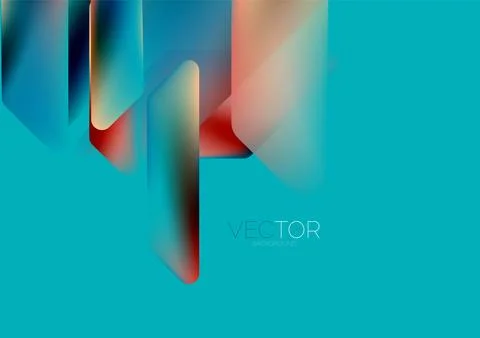 Tech minimal geometric wallpaper. Creative abstract background. Vector Illustrazione stock