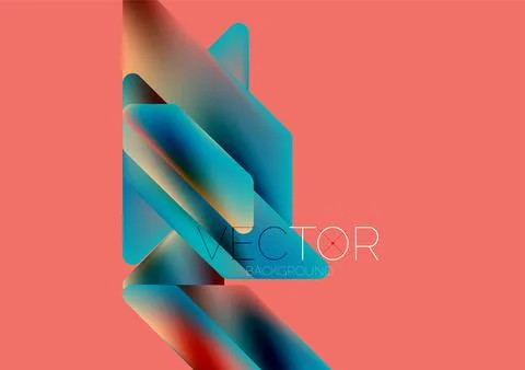 Tech minimal geometric wallpaper. Creative abstract background. Vector イラスト素材