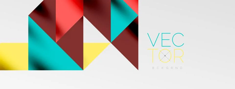 Tech minimal overlapping triangle shapes elements geometric graphic pattern Stock Illustration