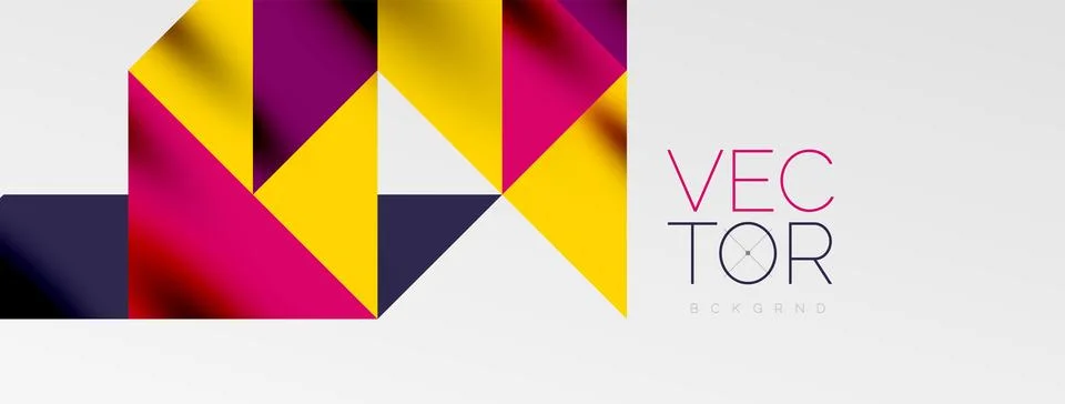 Tech minimal overlapping triangle shapes elements geometric graphic pattern Stock Illustration