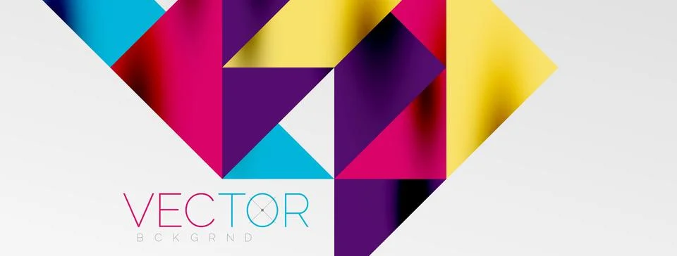 Tech minimal overlapping triangle shapes elements geometric graphic pattern イラスト素材