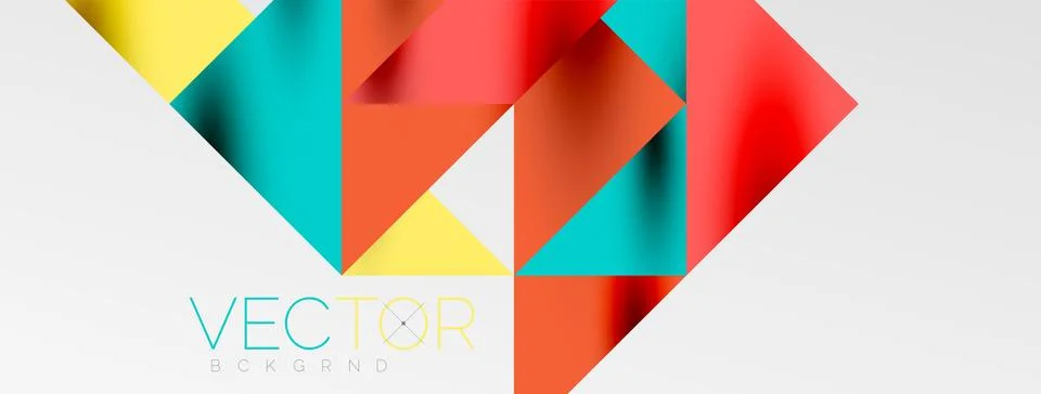 Tech minimal overlapping triangle shapes elements geometric graphic pattern Illustrazione stock