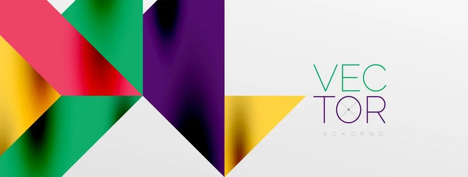 Tech minimal overlapping triangle shapes elements geometric graphic pattern Illustrazione stock