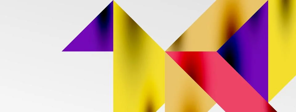 Tech minimal overlapping triangle shapes elements geometric graphic pattern Illustrazione stock