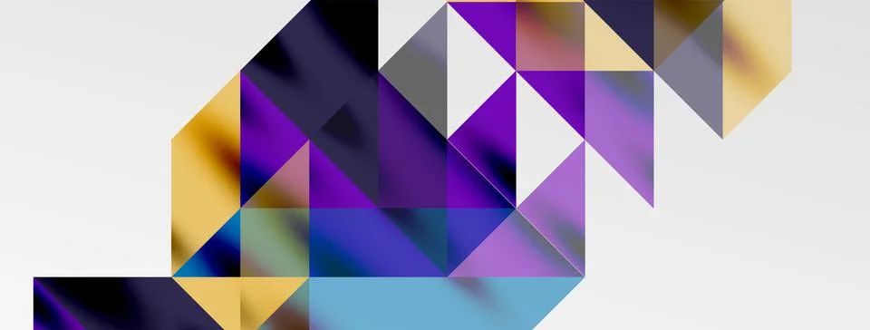 Tech minimal overlapping triangle shapes elements geometric graphic pattern Illustrazione stock