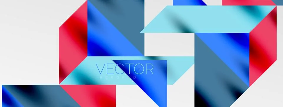 Tech minimal overlapping triangle shapes elements geometric graphic pattern Stock Illustration