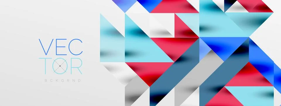 Tech minimal overlapping triangle shapes elements geometric graphic pattern Illustrazione stock