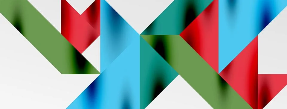 Tech minimal overlapping triangle shapes elements geometric graphic pattern Illustrazione stock