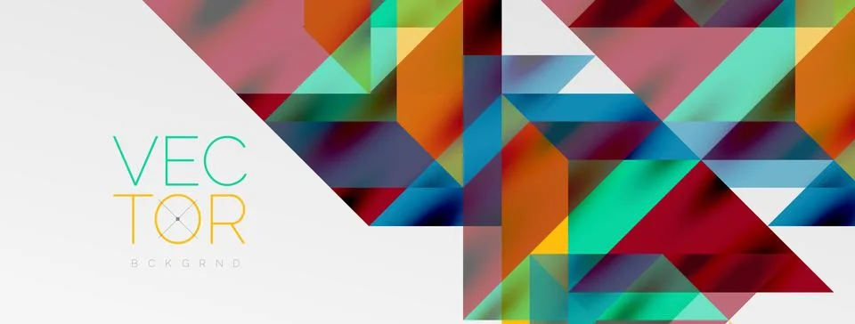 Tech minimal overlapping triangle shapes elements geometric graphic pattern Illustrazione stock