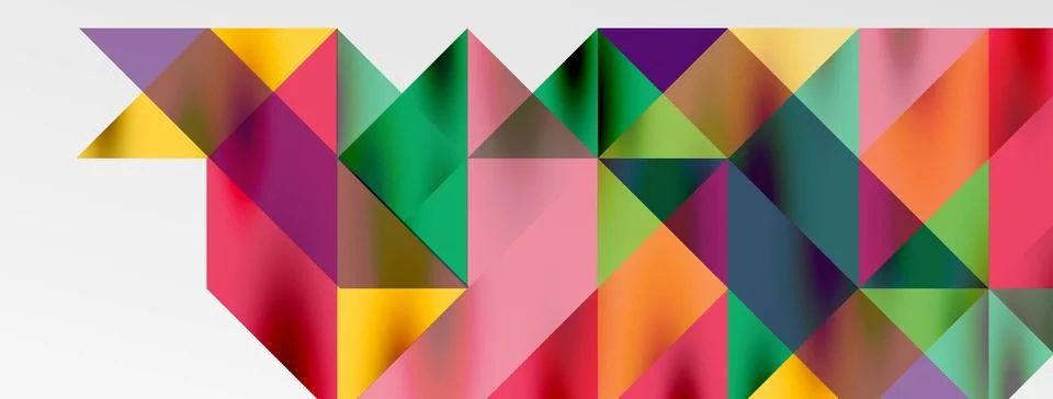 Tech minimal overlapping triangle shapes elements geometric graphic pattern Illustrazione stock