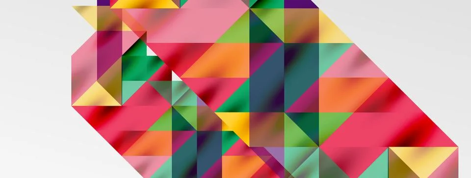 Tech minimal overlapping triangle shapes elements geometric graphic pattern Illustrazione stock