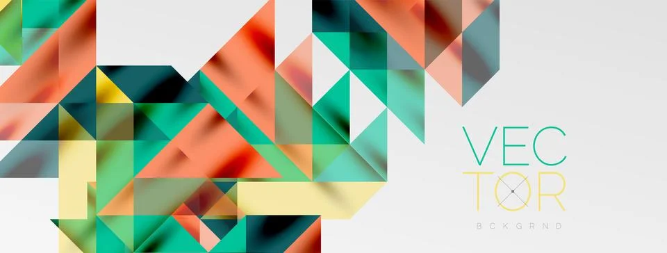 Tech minimal overlapping triangle shapes elements geometric graphic pattern Illustrazione stock