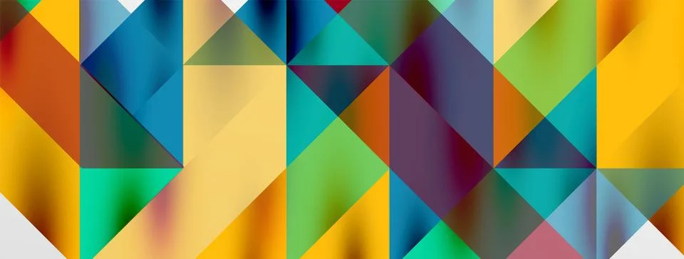 Tech minimal overlapping triangle shapes elements geometric graphic pattern Illustrazione stock