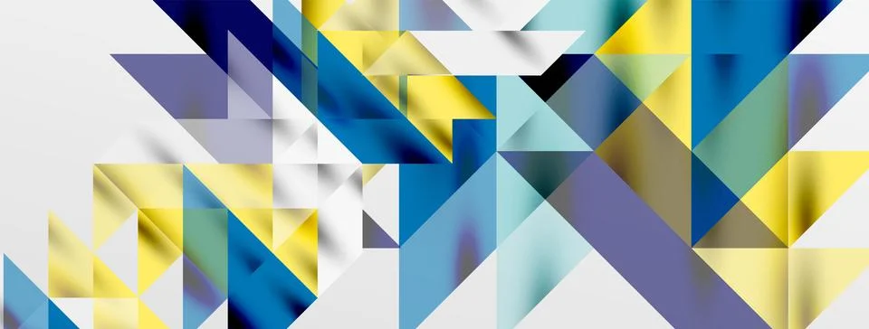 Tech minimal overlapping triangle shapes elements geometric graphic pattern 스톡 일러스트