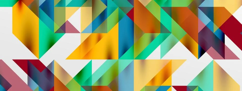 Tech minimal overlapping triangle shapes elements geometric graphic pattern Illustrazione stock