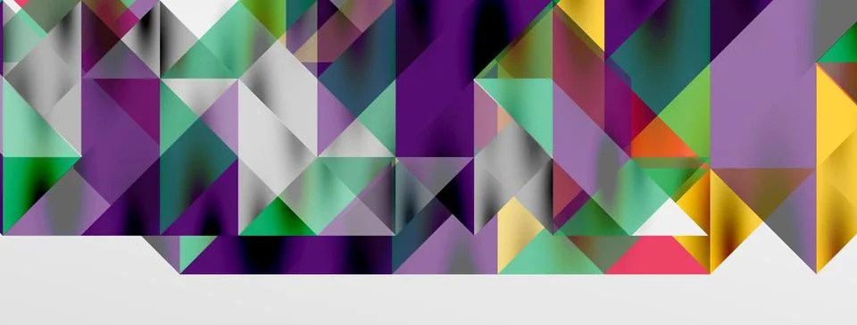 Tech minimal overlapping triangle shapes elements geometric graphic pattern Stock Illustration