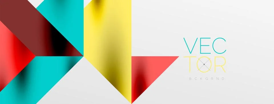 Tech minimal overlapping triangle shapes elements geometric graphic pattern Illustrazione stock