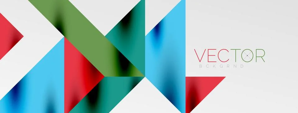 Tech minimal overlapping triangle shapes elements geometric graphic pattern Stock Illustration