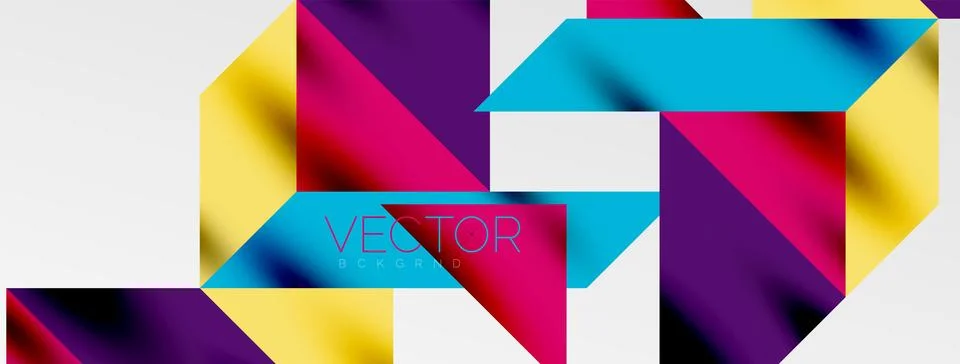 Tech minimal overlapping triangle shapes elements geometric graphic pattern Illustrazione stock